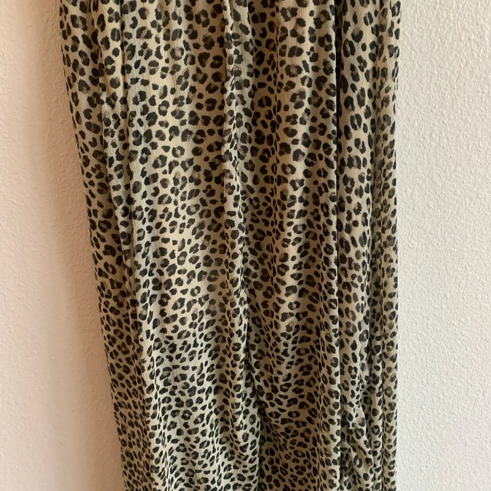 Abercrombie & Fitch Women Animal Print Strappy Chiffon Lined Maxi Dress S M